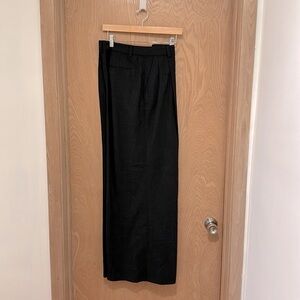 DKNY gray wool wide leg trousers